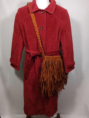 Vtg 60s Juli de Roma Trench Coat Overcoat  Kajjmir  Cashmere Boho Luxury Sz 16 - Image 1 of 4