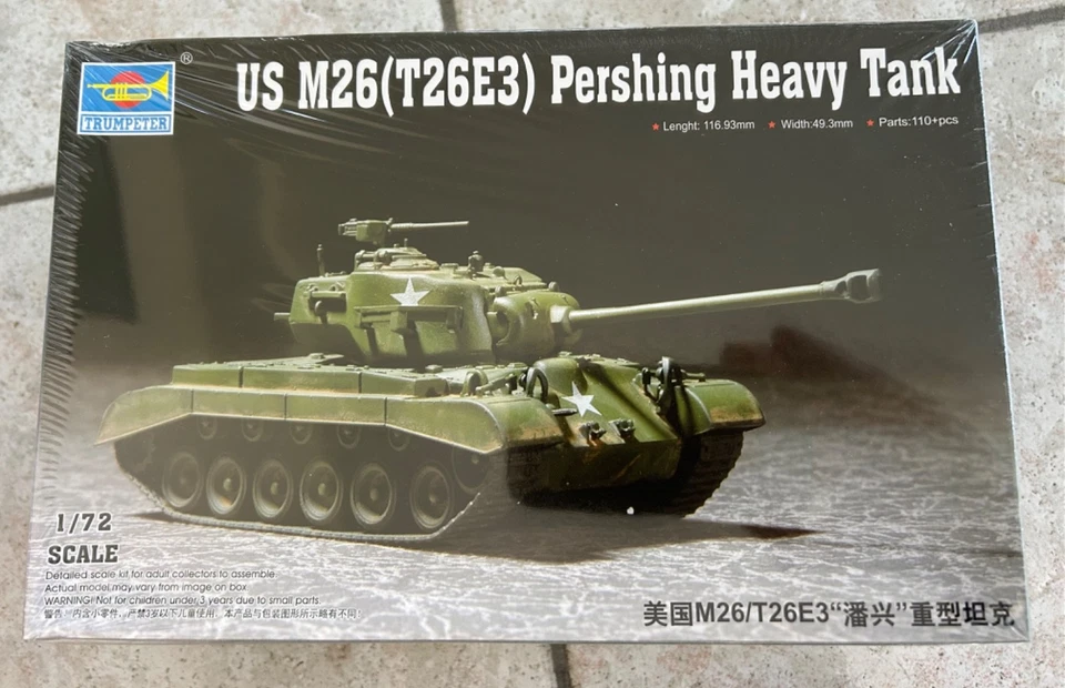 TRUMPETER 7264 1/72 US M26 (T26E3) PERSHING HEAVY TANK - Immagine 1 di 1