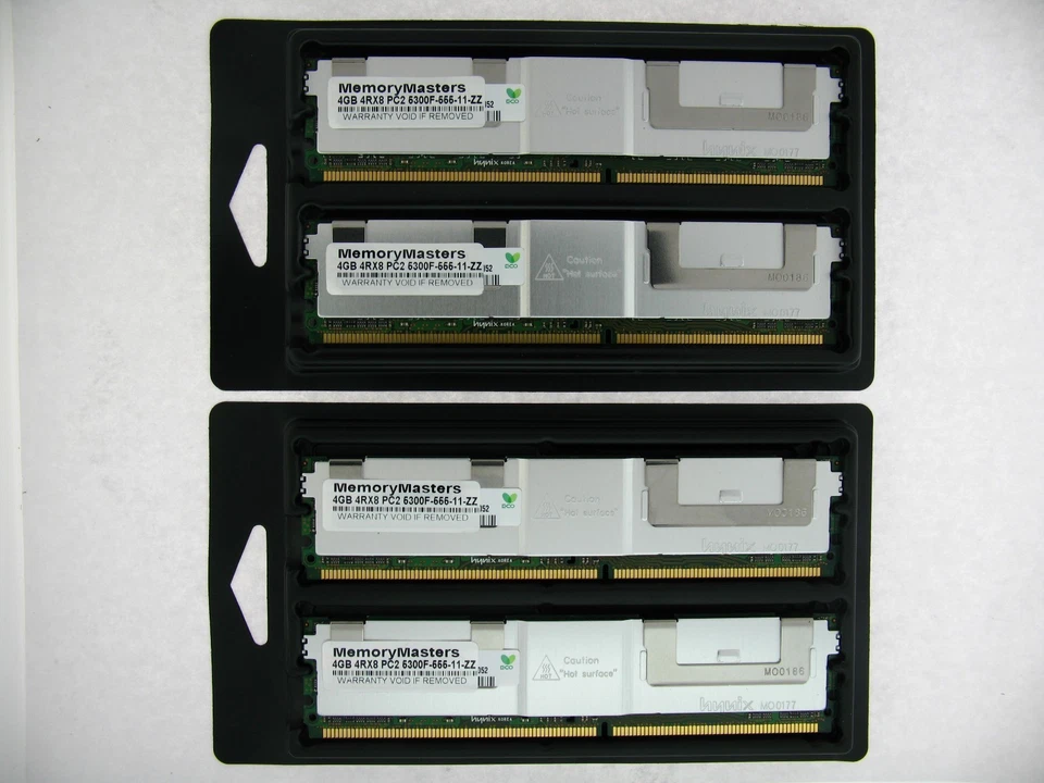 NMD517A21207FD53I5HC 16GB 4x4GB DDR2 PC2-5300F ECC Registered Fb-Dimm - Immagine 1 di 1