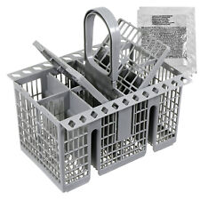 Universal Dishwasher Cutlery Basket Removable Handle Grey 225mm + 2 Limescaler