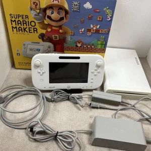 Juego de Consola F/S Nintendo Wii U Super Mario Maker Cuerpo Blanco 32GB Raro Japón JUEGO - Imagen 1 de 5