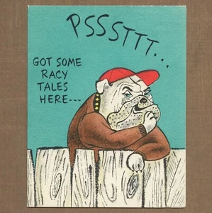 Funny Vintage APRIL FOOLS' DAY Card, Racy Tales Bulldog by Hallmark + Envelope - Picture 1 of 6
