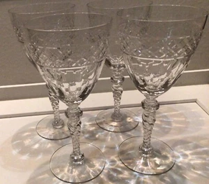 Set of 4 Wine Glasses Crystal High End Very Nice - Picture 1 of 7