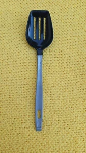 Vintage 11" Slotted Spoon Cook Serve Utensil Aluminum Handle, Slot for Hanging - Picture 1 of 3