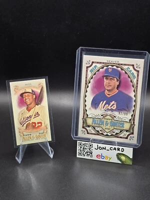 Tom Seaver /99 RIPPED 2021 A&G Rip Card + Juan Soto #380 Mini Parallel - Image 1 of 2