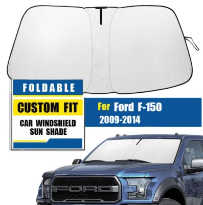 Ajuste personalizado para Ford F150 2009-2014 parabrisas parasol cubierta plegable visera Foto 1 de 4