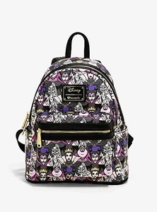 Loungefly Disney Villains All Over Print Mini Backpack - Picture 1 of 9