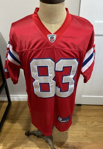 Reebok Red Alternate Wes Welker New England Patriots NFL Football Jersey Mens 48 Cover