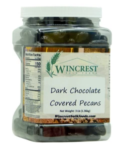 Pacanas de chocolate oscuro WinCrest - bañera de 3 libras - ¡Envío rápido gratuito! - Imagen 1 de 7