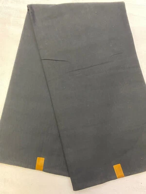 PLAIN COLOR Wax Cotton Fabric,6 Yards 100% Cotton- BLACK - Image 1 of 2