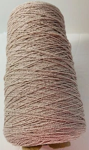 lucci Yarns Velrexy Yarn One Cone Eggshell/Silver Wool/Rayon/ Metallic New - Picture 1 of 4