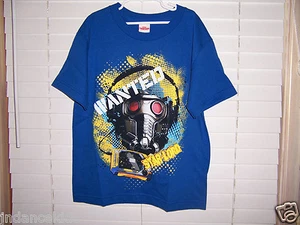 Marvel Guardians Of The Galaxy Blue T-Shirt Youth Size S NWOT Wanted Star-Lord - Picture 1 of 4