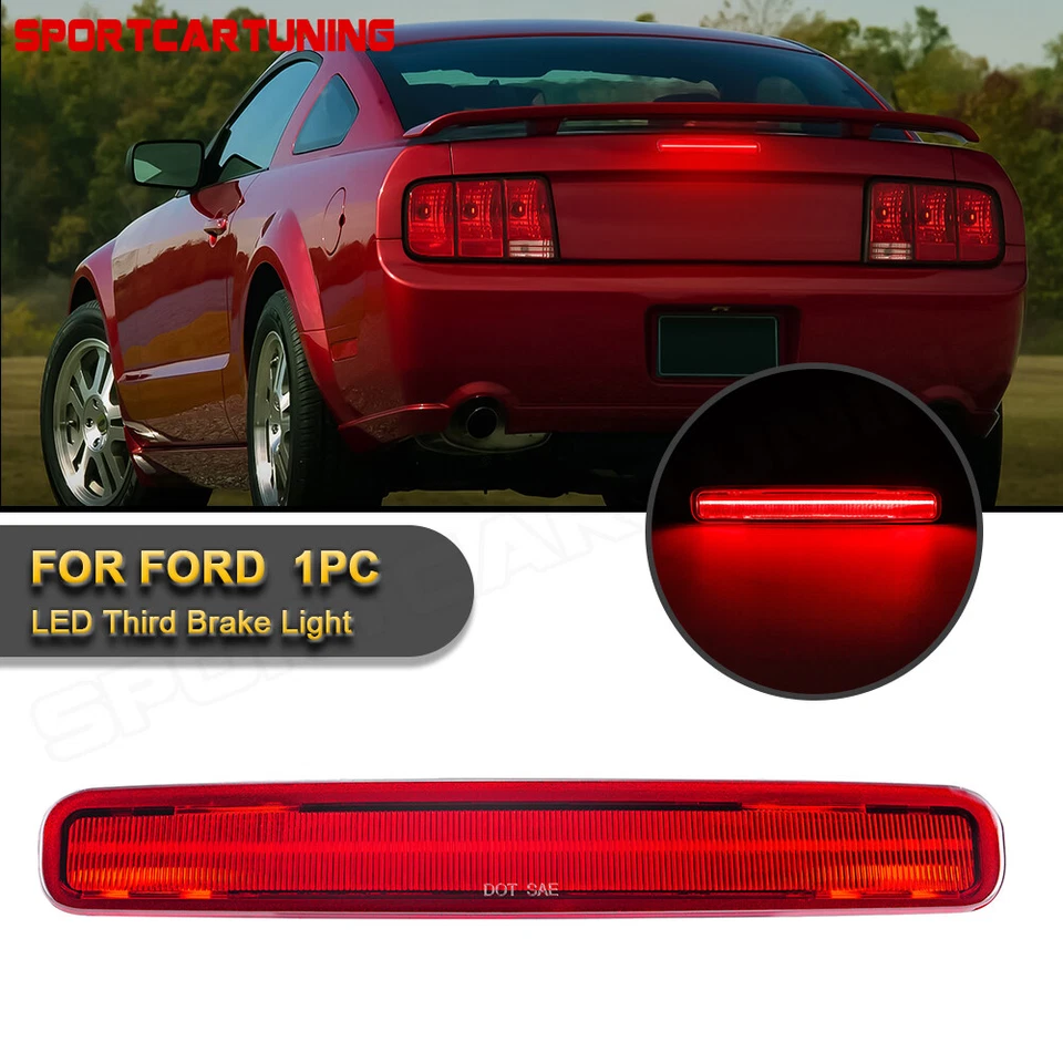 Red LED Third 3rd Brake Light For 2005-2009 Ford Mustang GT Coupe Convertible 2D - Image 1 of 4