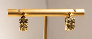 14K Gold-Filled Cute Coquette Mini Bows Gold Hoop Earrings - Picture 1 of 2