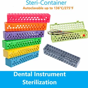 Dental Surgical Medical Instrument Sterilization Plastic Cassette Autoclave 275F - Picture 1 of 10