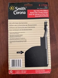 SMITH CORONA C17558 Cartouche noire pour machine à écrire ruban film unique 5/16" x 500' - Photo 1/6