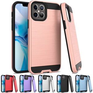 for Apple iPhone 12 Pro Max 6.7" Case Brushed Texture Shockproof Cover+PryTool