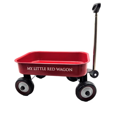 MY LITTLE RED WAGON Metal Doll Miniature Classic Flower Pot Holder 12" X 7" - Image 1 of 4