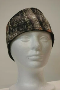 #240 Black Camo Fleece lined adjustable headband - Picture 1 of 4