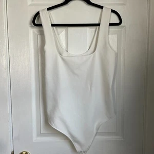 Body Good America Blanco Moderno Tanque Sin Mangas Cuello Cuadrado Tanga 2XL Mujer - Imagen 1 de 8