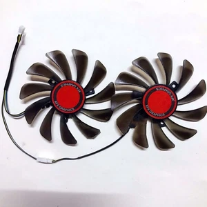 Graphics Card Dual Fan 95mm Video Card Cooler Fan for XFX RX580 584 588 Parts - Afbeelding 1 van 3