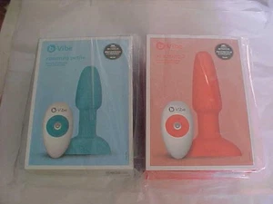 b-VIBE RIMMING REMOTE CONTROL VIBRATING PLUGS LOT OF (2)PETITE&2 FACTORY SEALED - Picture 1 of 1
