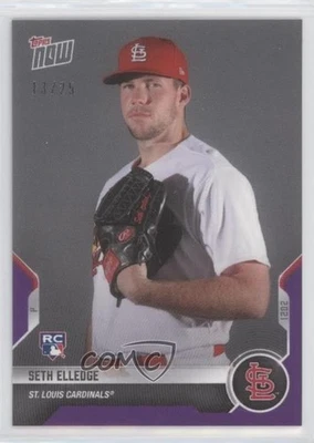2021 Topps Now Road to Opening Day Purple /25 Seth Elledge #OD-374 Rookie RC - Image 1 of 2