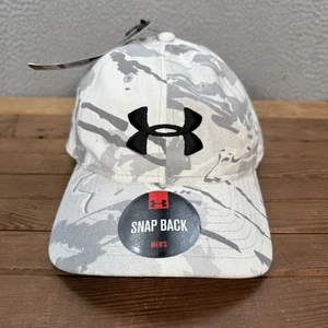 Under Armour Hat Adult White Camouflage Snapback Cap Allseason Gear Camo NEW - Picture 1 of 11