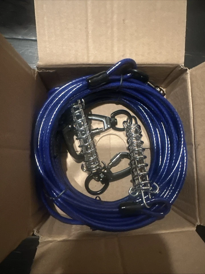 Cable de amarre premium de 2 piezas para perros grandes de hasta 125 libras de 10 pies y 50 pies para perros guía Foto 1 de 4