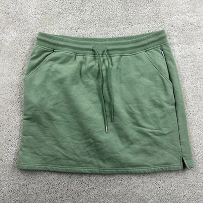 Falda Eddie Bauer para mujer talla mediana verde con cordón bolsillos de lana Foto 1 de 4