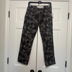 Aéropostale Camo Pants Mens 27x26 Slim Straight Fit  Cotton Casual Chino Y2K - Picture 1 of 7