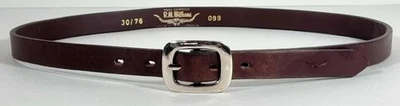 RM Williams Leather Belt Brown with Silver Buckle Size 30 / 76 - image 1 of 4