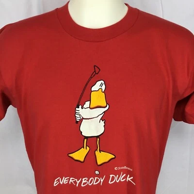 Camiseta De Colección Talla XL John Baron Everybody Duck Golf Dibujos Animados Cómic Foto 1 de 4