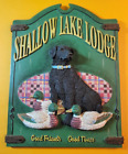 Shallow Lake Lodge Wall Mount of Black Labrador and Ducks Russ Berrie Reel Life