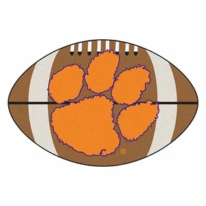 NCAA Clemson Tigers Football Shaped RUG Mat 32" Front Door Garage Man Cave Purpl - Picture 1 of 1