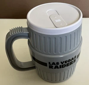 44 Oz Las Vegas Raiders Grey Coffee Mug Travel Cup Party Animal NFL Logo NEW - Picture 1 of 5