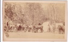 Cabinet Card Photo of Boomer Sooner Camp Site Oklahoma Land Run 1893 P.A Miller