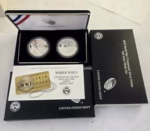 Juego de dólar de plata y ejército del centenario de la Primera Guerra Mundial 2018 con certificado de autenticidad y precio original - Imagen 1 de 6