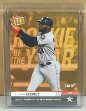 2019 TOPPS NOW ROOKIE OF YEAR GOLD WINNER YORDAN ALVAREZ # AWB-8 2020 ERROR
