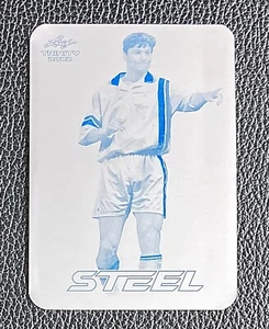 2022 Javier Zanetti Leaf Trinity Soccer Steel Base Printing Plate 1/1 Cyan - Picture 1 of 2
