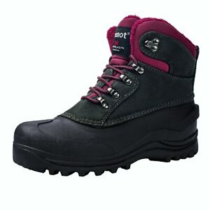 Ladies Womens Waterproof Fleece Ankle Snow Boots Winter Walking Hiking Shoes