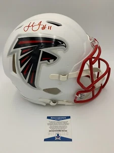 JULIO JONES SIGNED/AUTO'D ATLANTA FALCONS AUTHENTIC FLAT WHITE HELMET - BECKETT - Picture 1 of 7