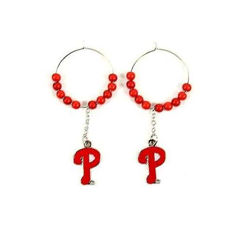 MLB Philadelphia Phillies  1" Multi Bead Hoop Earring Cover