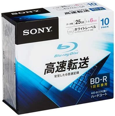 Sony Data Blu-Ray Disc 10Bnr1Dcps6 Bd-R Layer 6X Speed 10 Pack - Image 1 of 4
