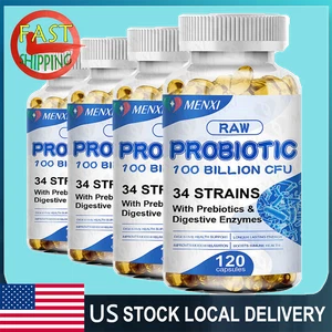 Prebiotic & Probiotics Capsules, 100 Billion CFU, Constipation & Bloating Relief - Picture 1 of 15