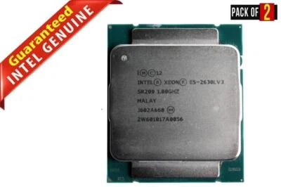 Lot x2 SR209 Intel Xeon E5-2630L V3 8-Core 1.8GHz 20MB LGA2011-3 Processor YVTN6 - Image 1 of 3