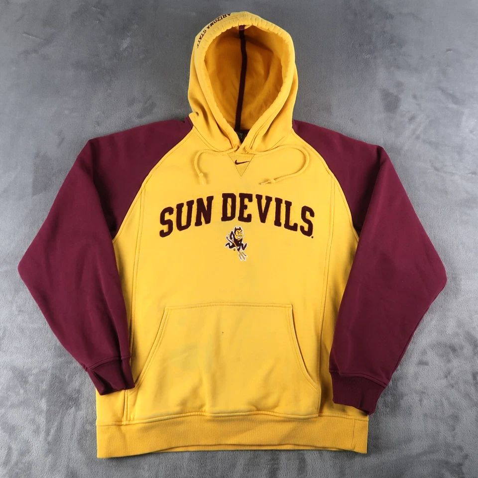 Vintage Nike Arizona State Sun Devils ASU Crewneck Hoodie Mens M Center Swoosh - Image 1 of 4