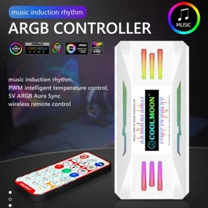 ARGB Controller 4 Pin PWM 5V 3 Pin for PC Case Cooling Fan (White) UK - Bild 1 von 7