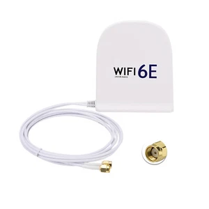 Antenne WiFi 6E Tri-Bande 2,4/5/6GHz pour Carte Réseau Sans Fil PC Caméra de Sécurité - Photo 1/11