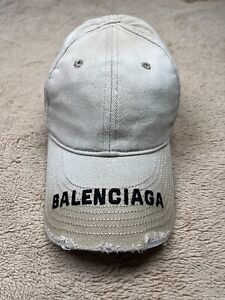Balenciaga Logo Vintage Processing Adjustable Baseball Cap Size L
